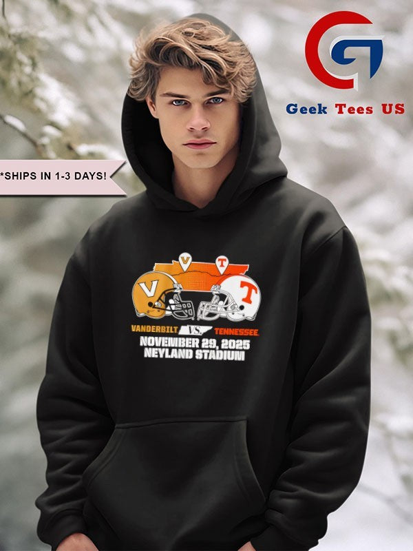 Tennessee Volunteers and Vanderbilt Commodores football 2025 Matchup shirt