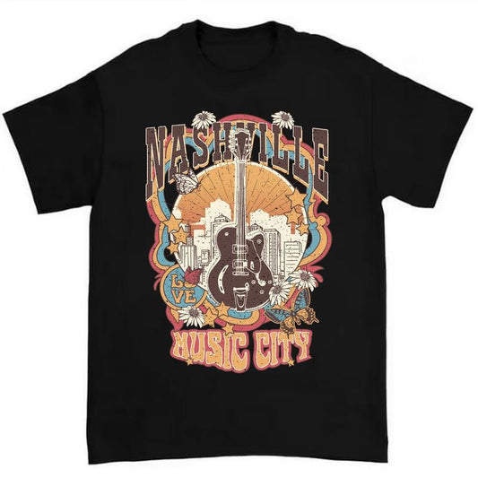 Tennessee Western Shirt Featuring Bold Country Music and Vintage Nashville Design