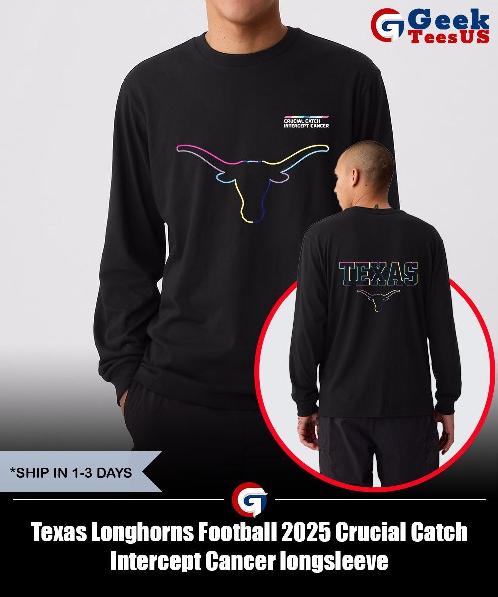 Texas Longhorns Football 2025 Crucial Catch Intercept Cancer shirt