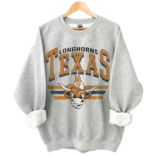 Texas Longhorns Vintage Football NCAA Sweatshirt, The University of Texas Unisex Vintage NCAA Sweatshirt, Classic Football Sweatshirt, Gift For Football Fans