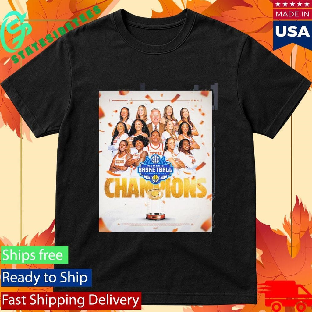 Texas Longhorns Women’s Basketball 2026 SEC Tournament Champions Poster T-Shirt