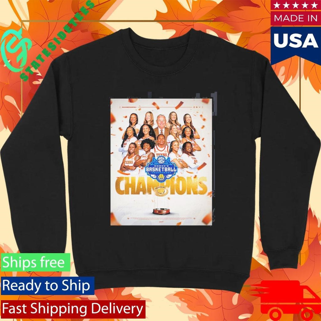 Texas Longhorns Women’s Basketball 2026 SEC Tournament Champions Poster T-Shirt