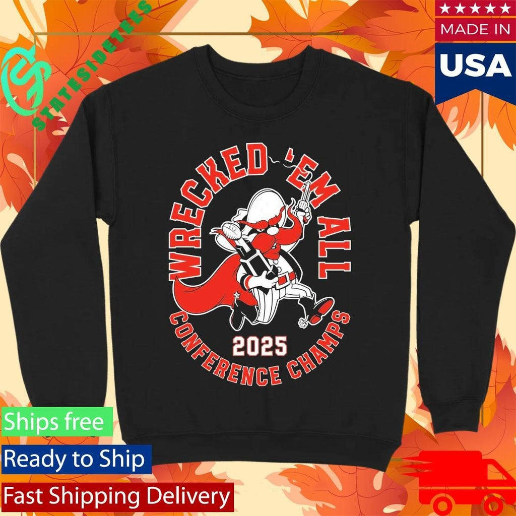 Texas Tech Red Raiders Wreck Em All 2025 Conference Champs Shirt