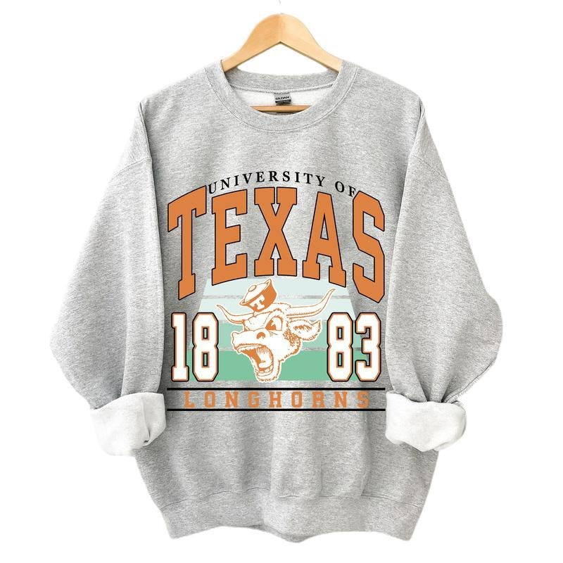 Texas Vintage Football Sweatshirt, University Austin Vintage Sweatshirt, Unisex Vintage Sweatshirt