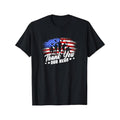 Thank You Military American Flag Soldier Memorial Veteran WB shield Lightsaber brand -Shirt Casual Round Neck Short Sleeve Four Seasons Can Wear