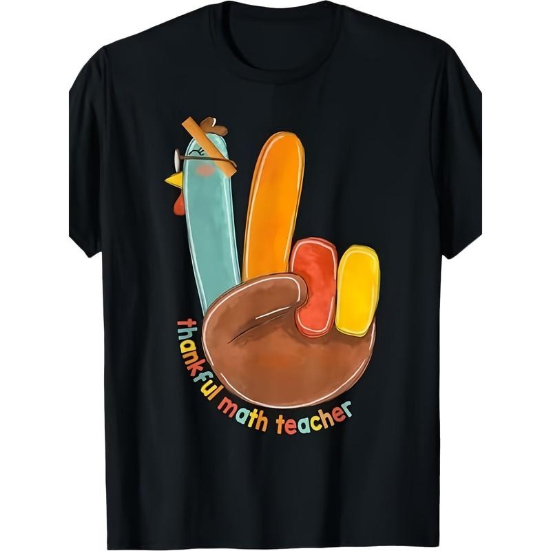Thankful AF Turkey Graphic Tee - Men's Cotton Casual T-Shirt with Unique Print, Machine Washable, Round Neck - Perfect for Thanksgiving & All Seasons made in usa