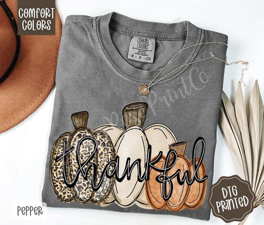 Thankful Pumpkins Comfort Colors, Trendy Women's Fall Tshirt