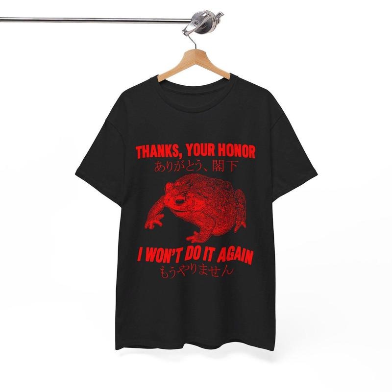 Thanks Your Honor Frog Red Print T-Shirt Hoodie, Sweatshirt | DripVista.com