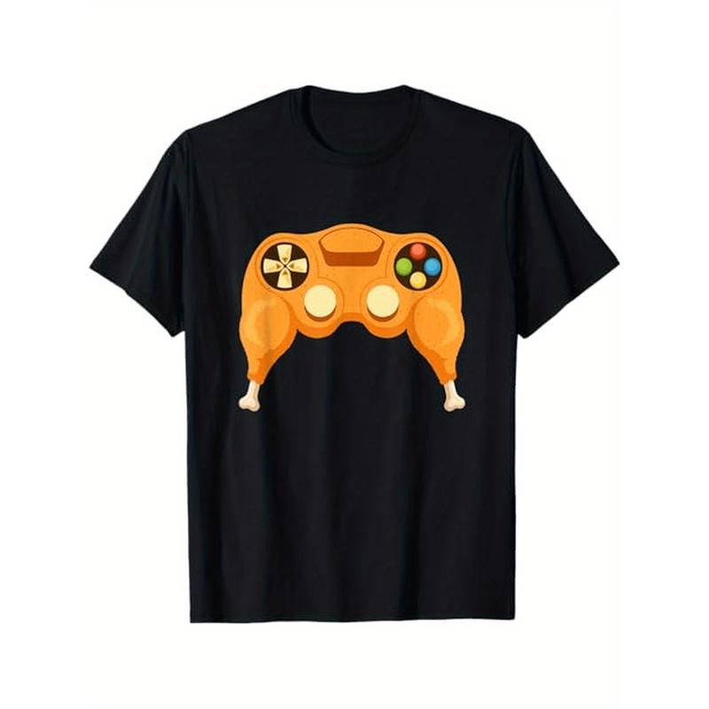 Thanksgiving Gamer Turkey Controller Video Gamer Boys Girls T-Shirt Halloween Thanksgiving Christmas Gifts for Men Women Friends Family, S-XXXL, Black made in usa