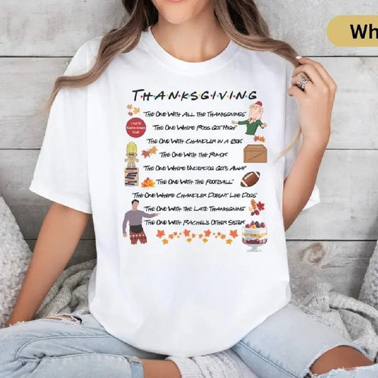 Thanksgiving Shirt, Thanksgiving Friends Tshirt, Thanksgivings Vintage Tshirt Friends Lovers Tv Show Tshirt