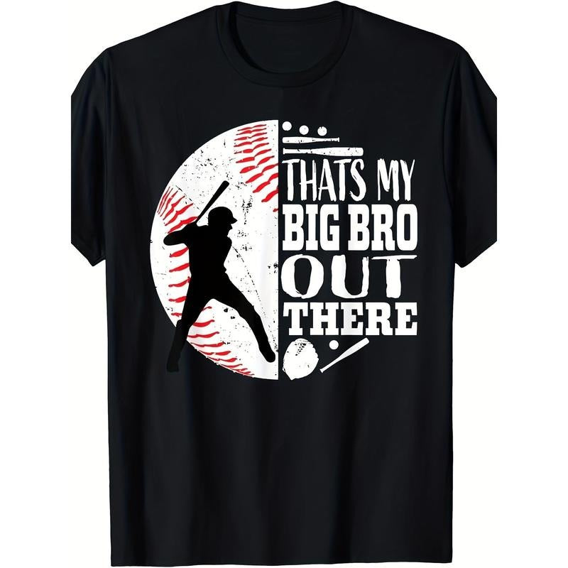 That's My Brother Out There Baseball Big Broling Sibling Graphic T-Shirt Made in USA Hoodie, Sweatshirt | DripVista.com