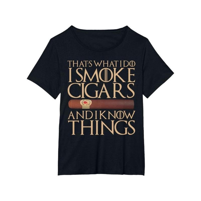That's What I Do I Smoke Cigars And I Know Things Funny Gift T-Shirt made in usa Hoodie, Sweatshirt | DripVista.com