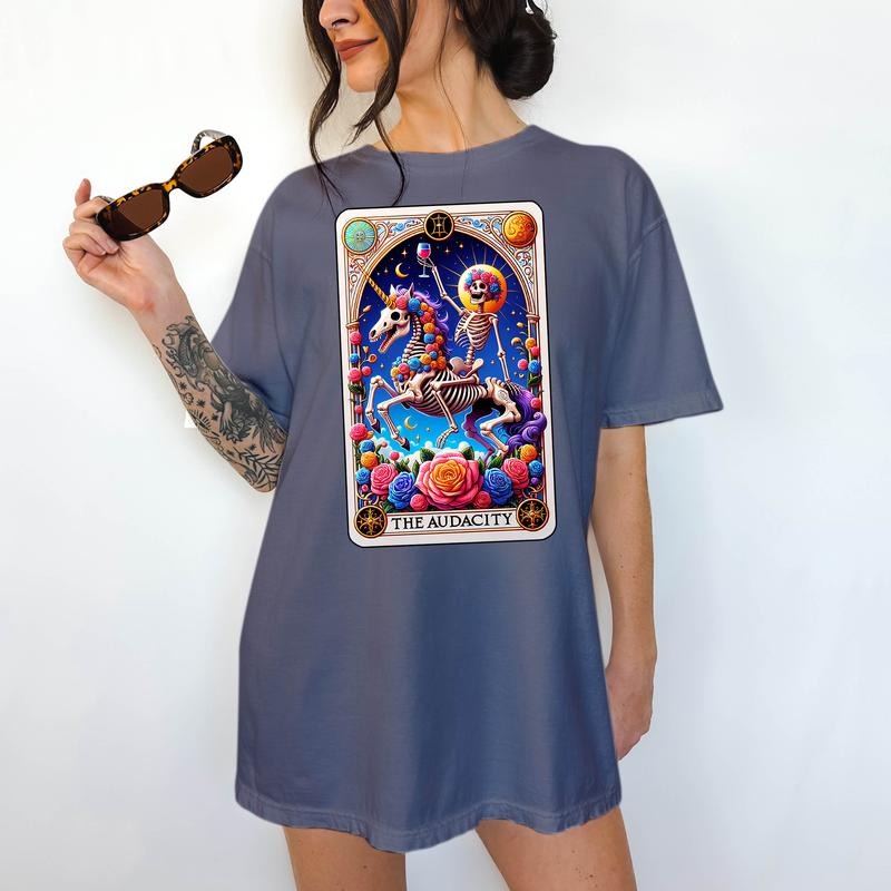 The Audacity - T-Shirt, Unisex T-Shirt, Funny Graphic Tarot Tee, Comfortable Shirt, Dark Humor