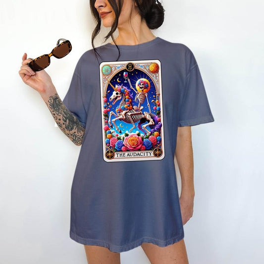 The Audacity - T-Shirt, Unisex T-Shirt, Funny Graphic Tarot Tee, Comfortable Shirt, Dark Humor