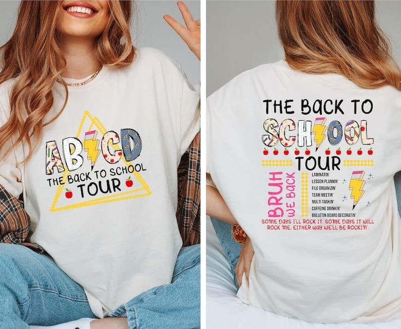 The Back To School Tour Shirt, ABCD Teacher Tshirt, First Day Of School Teacher Gifts, Back To School Shirt for Teacher,...