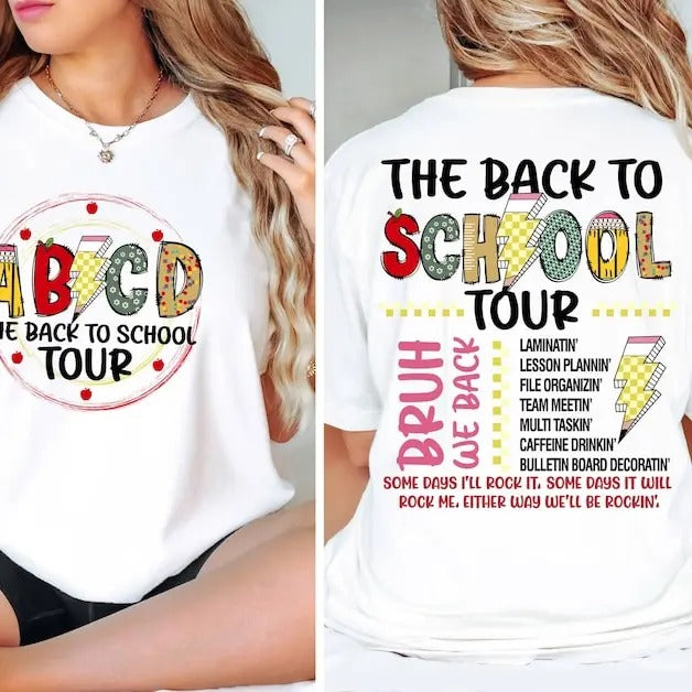 The Back To School Tour Shirt,ABCD Teacher Shirt,Teacher Gift, Back To School,First Day Of School Teacher Shirt,Teacher...