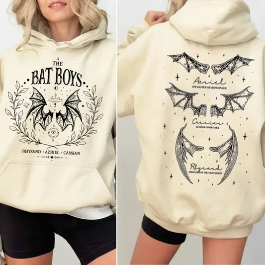 The Bat Boys Shirt, Vintage Acotar Bookish Sweatshirt, The Night Court Illyrians Hoodie, A Court Of Thorn And Roses Rhysand Cassian Azriel, Unisex Sweater Pullover Tee