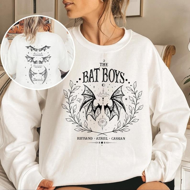 The Bat Boys Sweatshirt, Vintage Acotar Bookish Sweatshirt, The Night Court Illyrians, A Court of Thorn and Roses Rhysand Cassian Azriel