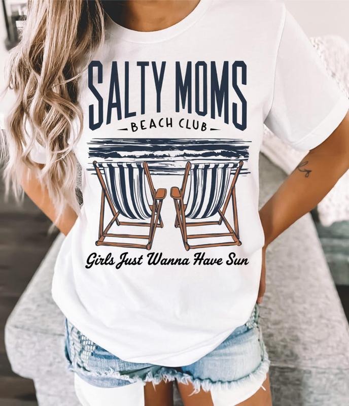 The Beach Club T-Shirt, Trendy Summer T-Shirt, Aesthetic Beach Shirt, Retro Beach Girl T-Shirt, Funny Sarcastic Mom, Mother's Day, Summer Outfits, Beach Outfits