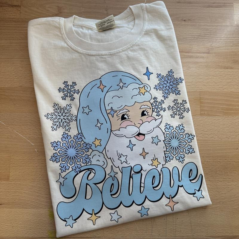 The Blue Believe Comfort Colors T-Shirt Hoodie, Sweatshirt | DripVista.com
