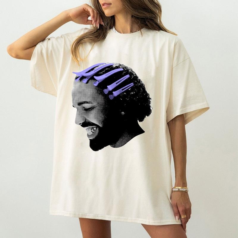 The Boy Champagne  Purple Face Graphic Tee - Unisex Cotton Tee - Menswear