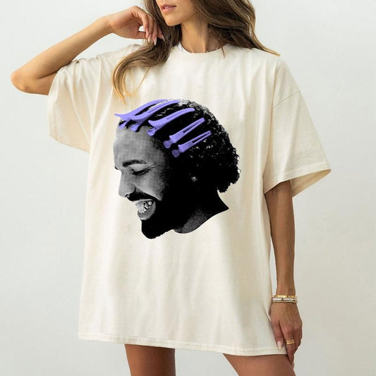 The Boy Champagne  Purple Face Graphic Tee - Unisex Cotton Tee - Menswear