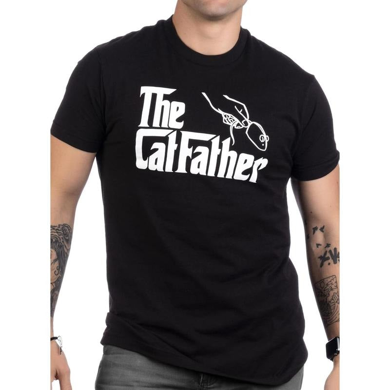 The Catfather | Funny, Cute Cat Father Dad Owner Pet Kitty Kitten Fun Humor T-Shirt made in usa Hoodie, Sweatshirt