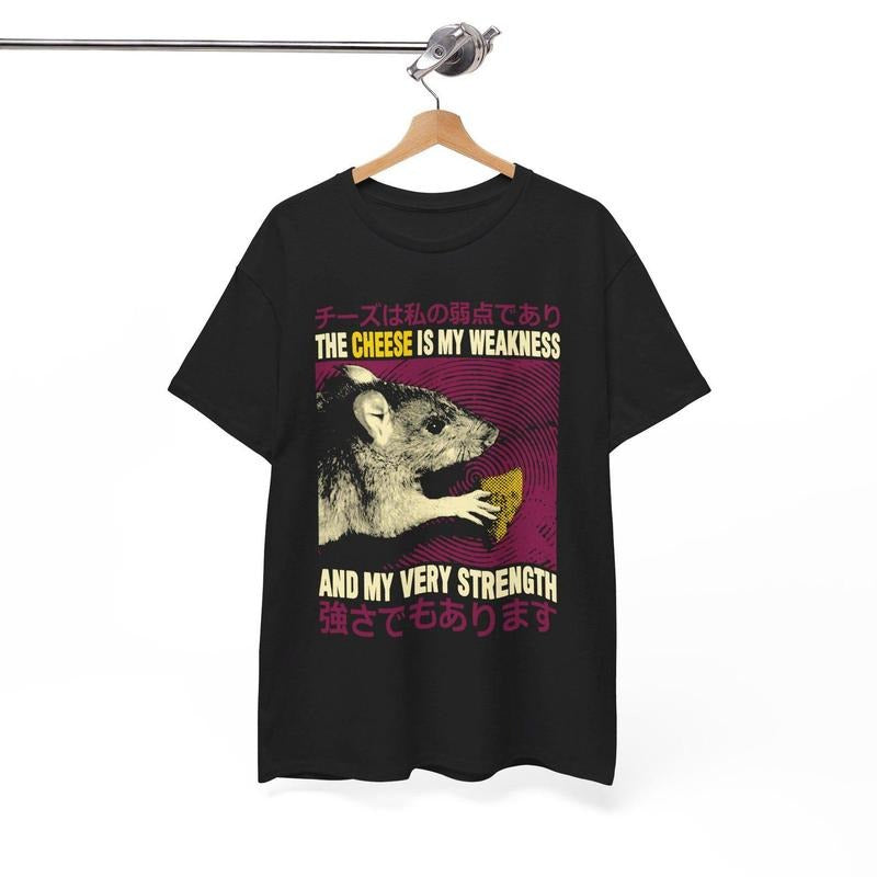 The Cheese is My Weakness Rat T-Shirt Hoodie, Sweatshirt | DripVista.com
