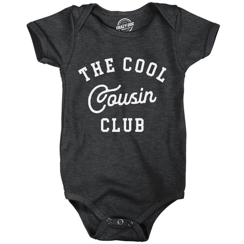 The Cool Cousin Club Baby Bodysuit Funny Extended Family Cousins Joke Jumper for Infants Funny Baby Onesies Funny Cousin...