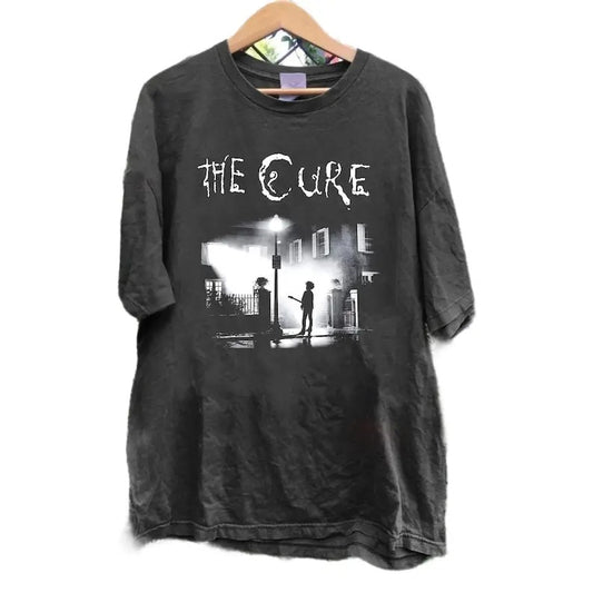 The Cure Boy Don't Cry Shirt, The Cure Guitar 90s Alt Indie Rock Merch, The Cure Band T-shirt Crewneck Classic Collar