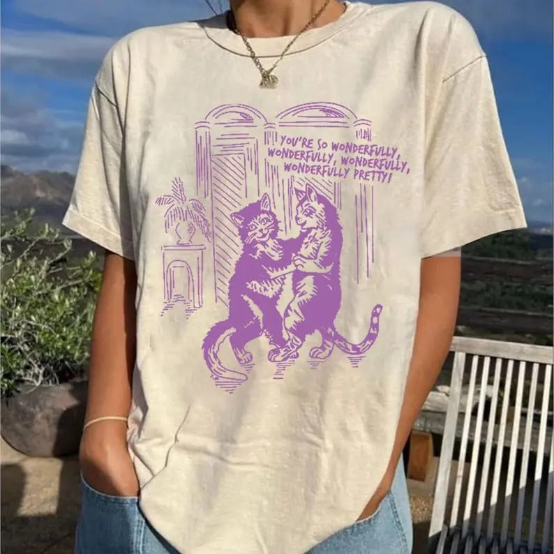 The Cure LoveCat Shirt, Vintage The Cure 90s Alt Indie Rock Merch, Alt Rock Music Gift band tee, The Cure Unisex Shirt, The Cure Gifts