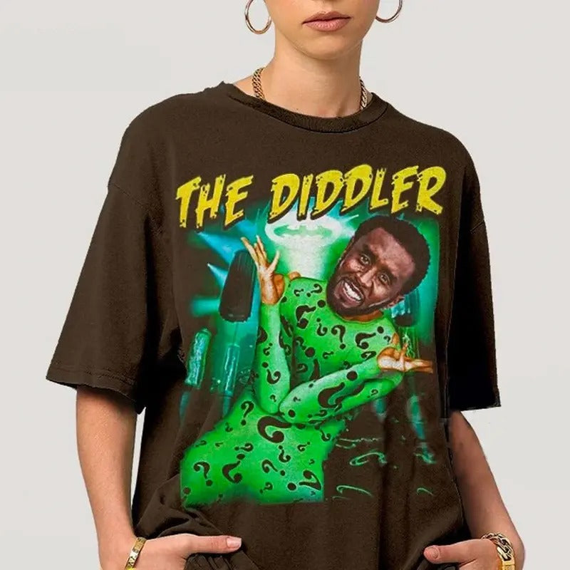 The Diddler Ironic Sean Combs T-shirt, Funny DD Goes to Prison Funny Unisex Tee