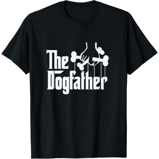 The Dogfather Dog Dad Fathers Day Gift Dog Lover T-Shirt Made in USA