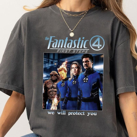 The Fantastic Four First Steps Shirt, Fantastic Four Sweatshirt, MCU Superhero T-shirt
