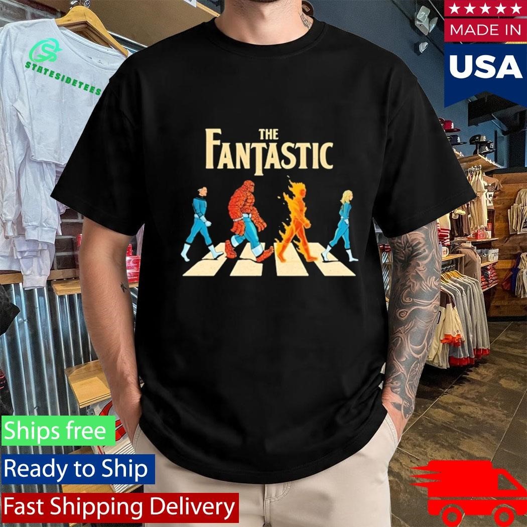The Fantastic Four Superhero Team Walking Shirt