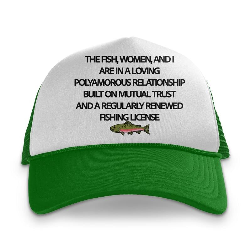 The Fish And I Are In A Loving Custom Printed Hat T-Shirts, Hoodie, Sweatshirt | DripVista.com