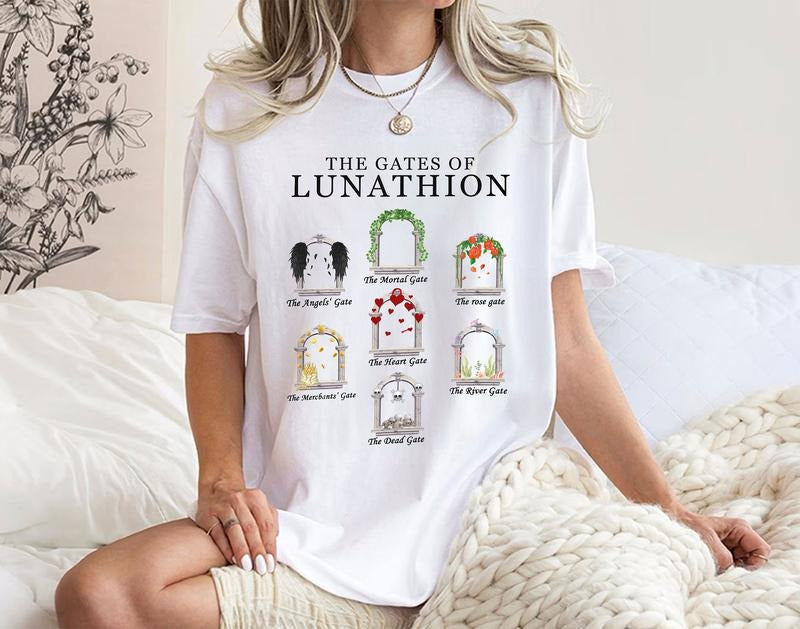 The Gates of Lunathion Crescent City Shirt, Sarah J Maas Shirt, House of Earth and Blood, House of Sky and Breath Tee...