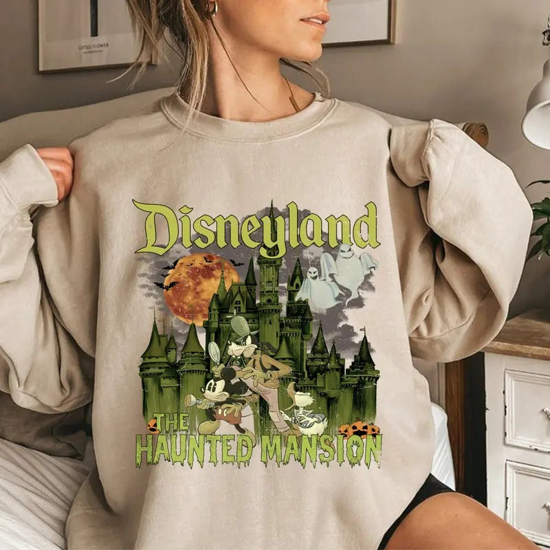 The Haunted Mansion Tee, Scary Halloween Shirt, Full Moon Shirt, 90s Ghost Film Sweatshirt, Spookiest House Shirt Hoodie