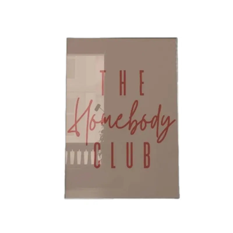 The Homebody Club Print, Preppy Poster, Living Room Wall Art, Dorm Decor, Poster Prints No Frame, Gifts For Girls Art...