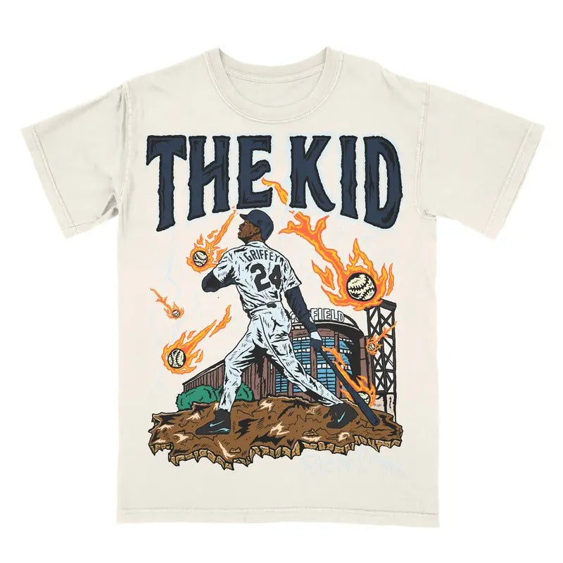 The Kid Ken Griffey Tee Graphic T-shirt Unisex Heavy For Men For Women Hoodie, Sweatshirt | DripVista.com