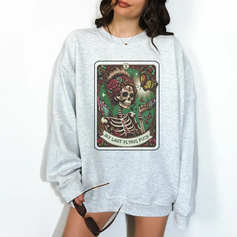 The Last Flying F Tarot - Unisex Crewneck Sweatshirt - Print is Sublimation, Christmas Crewneck, Gift Idea, Relaxed Fit,...