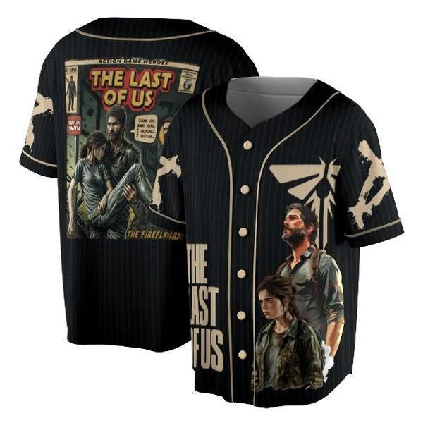 The Last Of Us Comics Baseball Jersey, Vintage The Last Of Us Jersey, Ellie And Joel