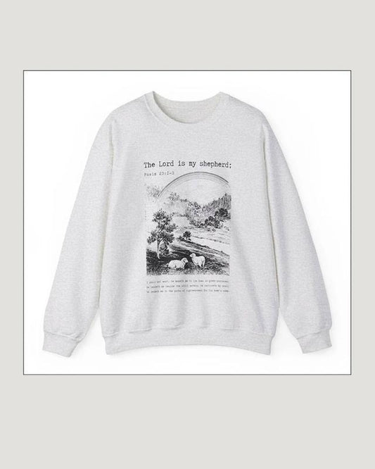 The Lord is My Shepherd Bible Verse Crewneck Psalm 23 Worship Sweatshirt Vintage Sheep Christian Sweaters Catholic Faith Based  T-shirt, sweater and Hoodie
