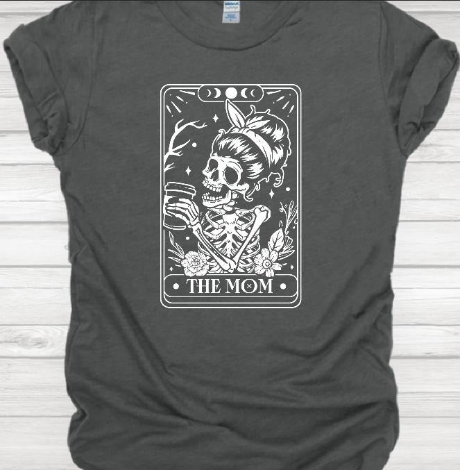 The Mom Card Tarot Casual T-Shirt Shortsleeve Hoodie, Sweatshirt | DripVista.com