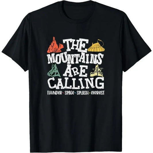 The Mountains Are Calling Space Splash Thunder Everest T-Shirt Made in USA