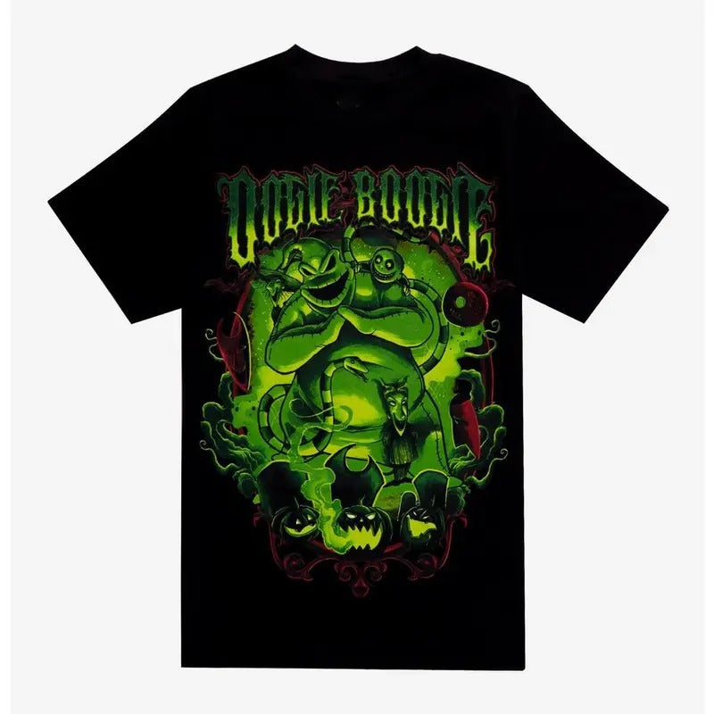 The Nightmare Before Christmas Oogie Boogie Boxy Fit T-Shirt Casual Classic Hoodie, Sweatshirt | DripVista.com