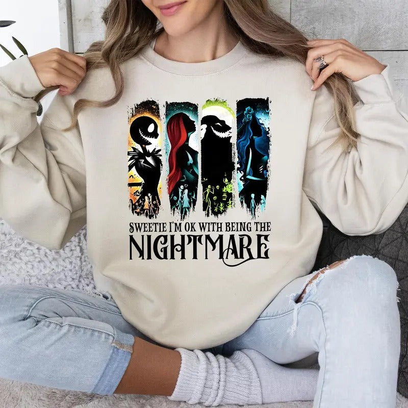 The Nightmare Before Christmas T-shirt Sweatshirt Hoodie, Horror Movie Shirt, Halloween Shirt Comfort Cotton | DripVista.com