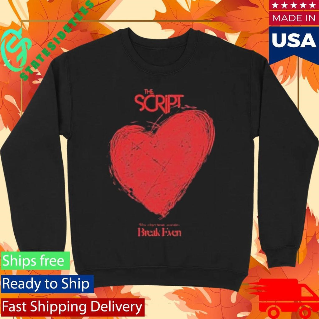 The Script Breakeven Heart Black Shirt