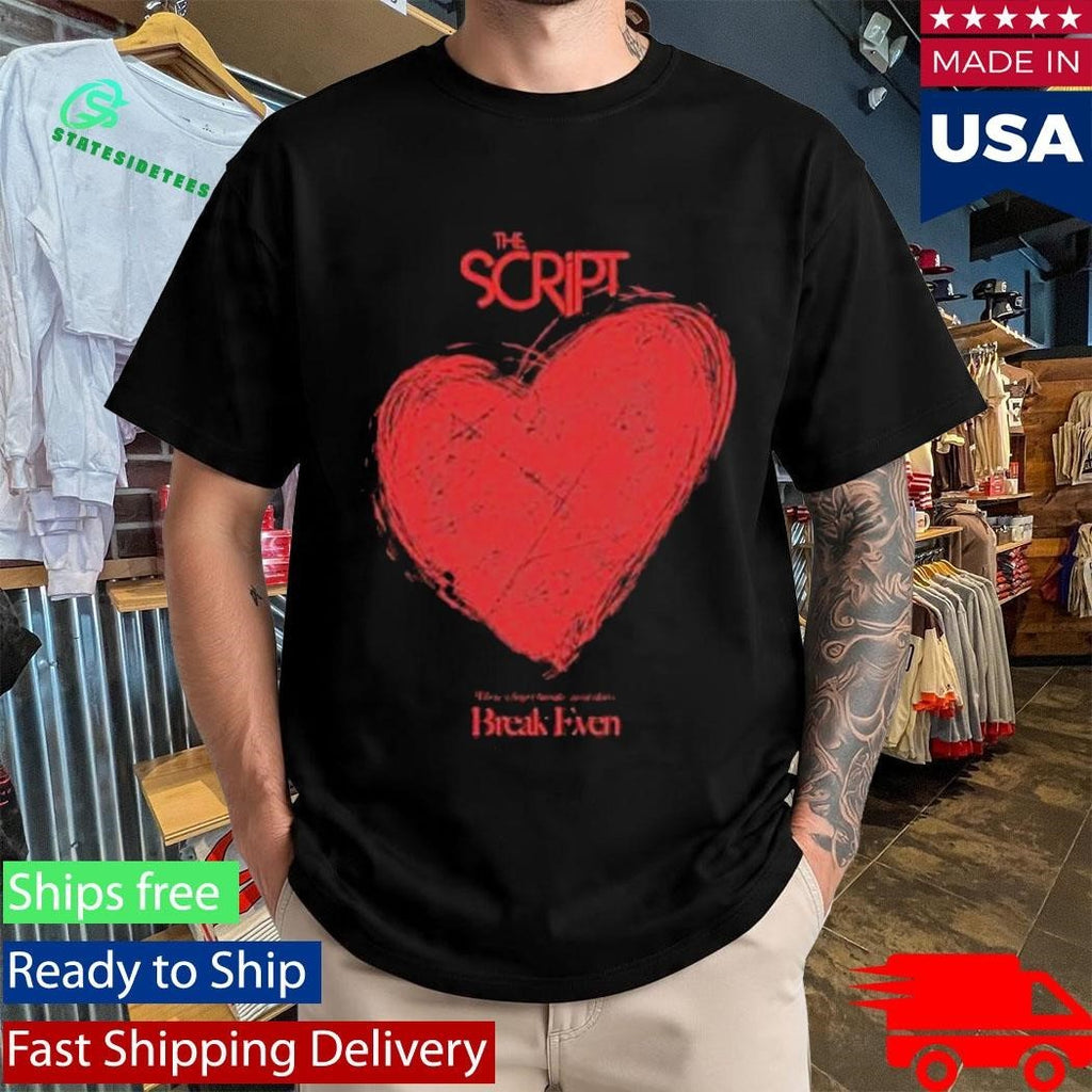 The Script Breakeven Heart Black Shirt