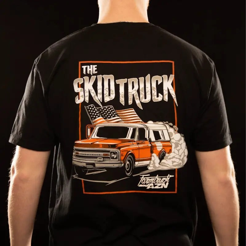 The Skid Truck - T-shirt vintage  shirts Crewneck Cotton